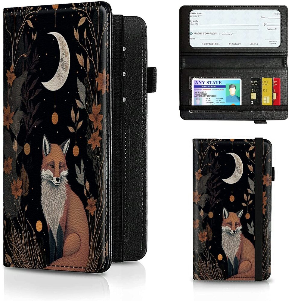 1776 Leather RFID Check Book Covers and , with Credit Card Slots and Pen